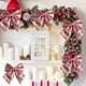 thumbnail image 1 of Christmas Bow Ornament with Sequins and Pearls, Large Festive Hanging Decor for Holiday Party, Wedding, Home Decoration, Tree Topper, Xmas Gift, 1 of 6