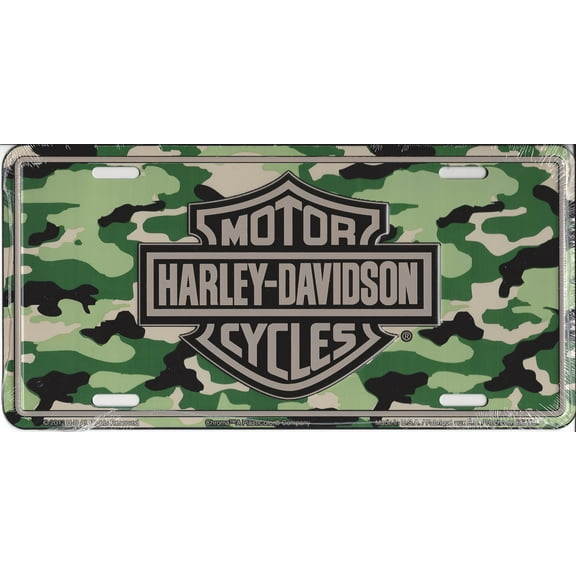 Harley-Davidson Camouflage Logo License Plate