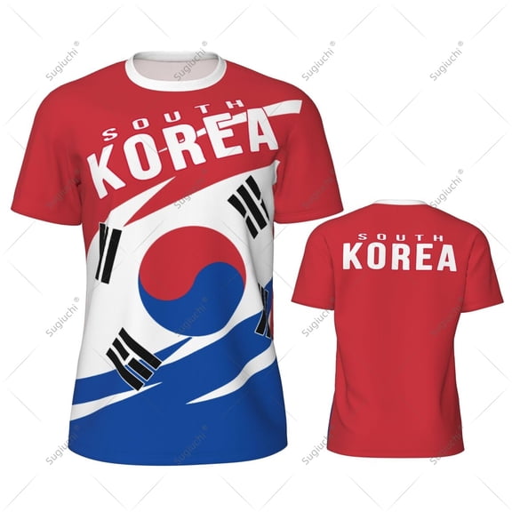 South Korea Flag Men Sports T-shirt Women Tees jersey for Soccer Football Running Bike Tennis Fitness Fans