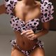 thumbnail image 2 of Gibobby Conjunto de Bañador Sexy Traje de baño de color sólido con relleno Bikini Conjunto de traje de baño para mujer Ropa de playa Trajes de baño de do(Rosa,G), 2 of 5