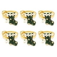 thumbnail image 2 of Dalrosia Christmas Napkin Rings Set of 6 - Elegant Gold Napkin Ring Holders for Holiday Party Dining Table Setting Decorations, 2 of 5