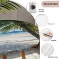 thumbnail image 3 of Coastal Beach Round Tablecloth for 55-60 Inch Tables,Fitted Table Cover with Elastic Edge,Summer Ocean Sea Modern Palm Coconut Tree Waterproof Outdoor Table Cloth Protector for Patio Garden Dinner, 3 of 9