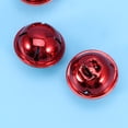 thumbnail image 4 of WORGEOUS 21Pcs Campanas de Navidad de estrella de cinco puntos Mini campanas de cascabel brillantes creativas Cascabeles de Navidad pequeños hechos a mano (20pcs 4cm Red Bells + 10m Ribbon), 4 of 8
