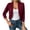 Wine, variant on QIYAGBSA Women Cropped Cardigan Open Front Long Sleeve Relaxed Fit Casual Shrug Top (Gray, L)