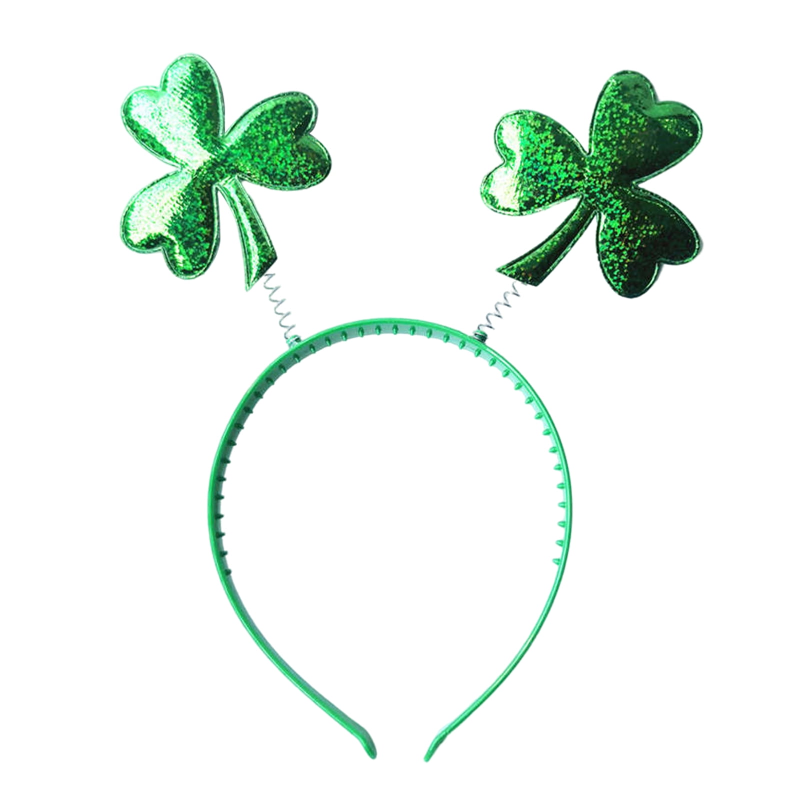 Green Sequins Shamrock Headband Saint Patrick Day Party Fancy Dress Hairband 
