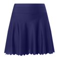 thumbnail image 5 of XIAONU Women's Scalloped Hem Swim Skirt Solid Summer Beach Swim Bottom Skort, 5 of 7