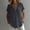 Dark Gray, variant on Womens Loose Fit Collared Popover Top, Cotton Linen Short Sleeve Henley Casual Blouse S-XXL,Size M