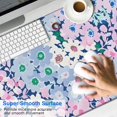 thumbnail image 2 of Long Mouse Pads for Desk,Blue and Pink Pioneer Flower Pattern Desk Mats on Top Of Desks, Desk Mouse Pad Extra Large with 3mm Non-Slip Base and Stitched Edge for Gaming,Office,Work,Home 47.3"x23.6", 2 of 6