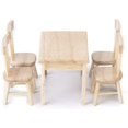 thumbnail image 3 of Wooden Table & Chair Kit  Miniature Dining Room Dollhouse Accessories  1/12 Scale, 3 of 9