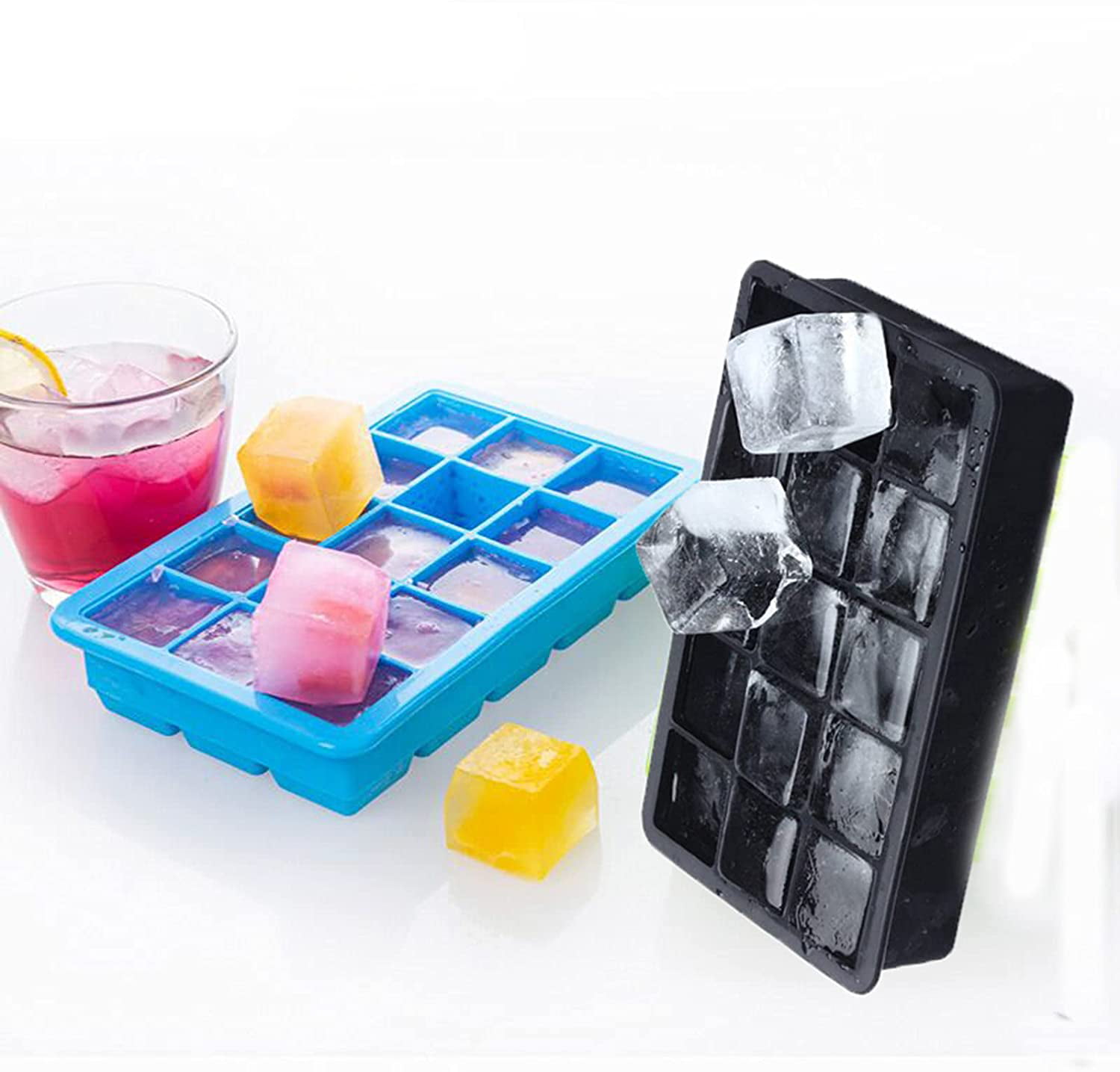 15 Grids Ice Cube Tray Round Diamond Ball Ice Mold Maker Bar Whiskey Cocktails 