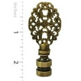 thumbnail image 3 of Royal Designs, Inc. Oval Filigree Lamp Finial for Lamp Shade, F-5002AB-1, Antique Brass, Single, 3 of 5