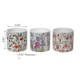 thumbnail image 3 of IH Casa Decor Ceramic Round Planters Butterfly Garden - Set of 3, 3 of 4