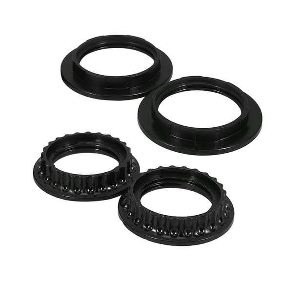 Hemoton 4pcs Lamp Shade Rings E27 E26 Black Retaining Rings Light Socket Collar Rings Lampshade Rings Lamp Shade Holder Rings for Lamp Shade Light Fixture