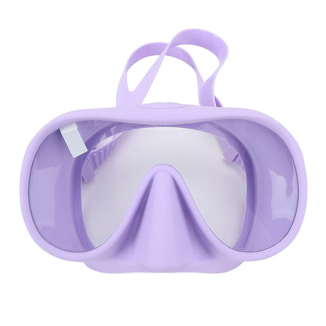 Diving Goggles, Large View Snorkel Glasses with Anti Fog Tempered Glass Lens Adjustable Strap for Clear HD View Comfortable Fit