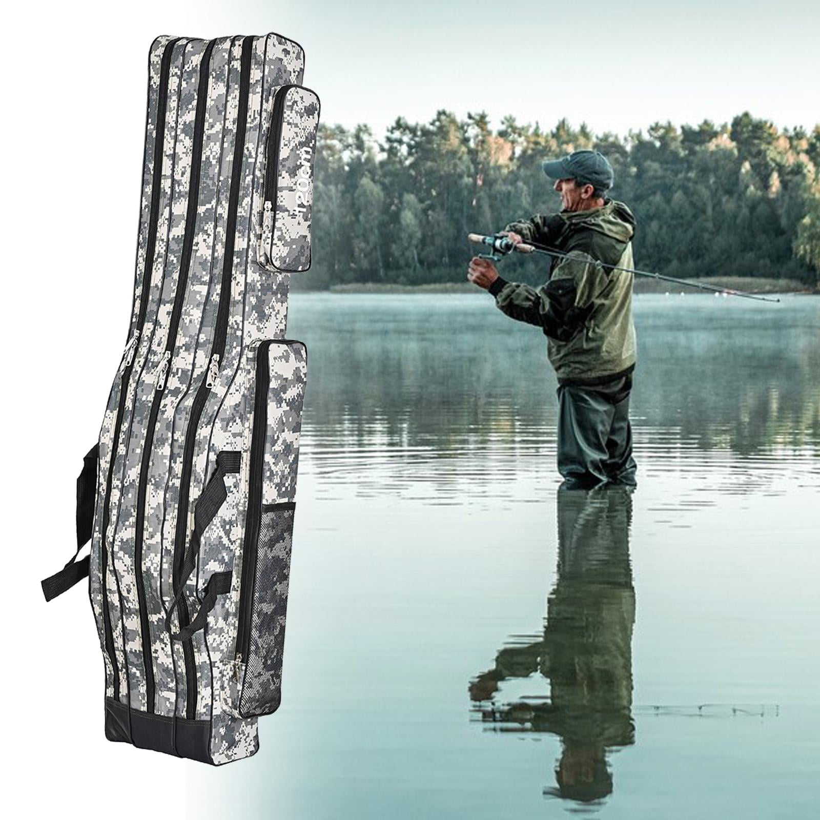 Étui De Rangement Pour Canne à Pêche En Oxford Noir - Armature Acier, Portable Et Organisé, Pour Accessoires De Pêche