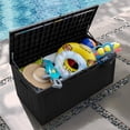 thumbnail image 5 of Devoko Outdoor Weatherproof 105 Gallon Resin Deck Box, Black, 5 of 7
