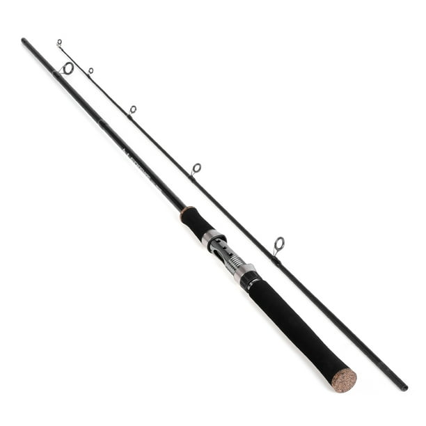 Amdohai 1.8M / 2.1M Portable Lightweight Fiberglass Fishing Rod 2 Sections  Spinning Lure Rod Pole Fishing Tackle