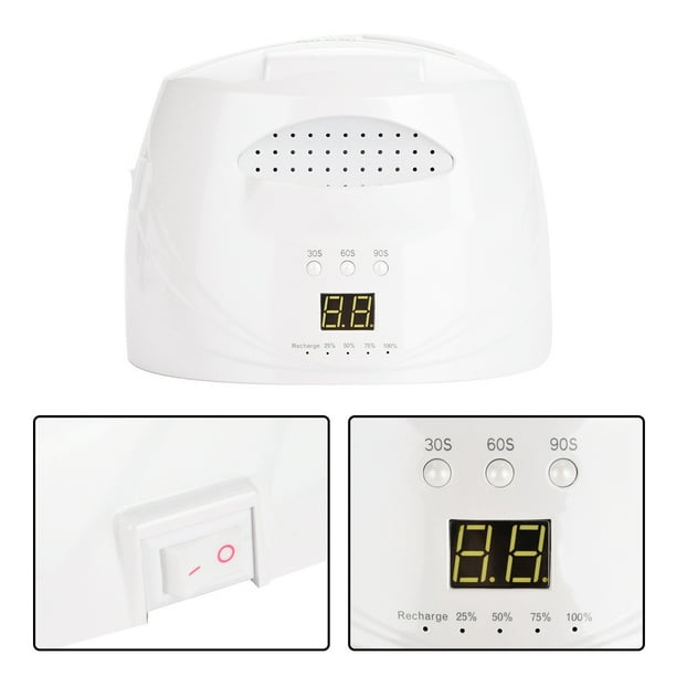 Lámpara de uñas, herramienta de arte de uñas recargable inalámbrica de 48 W, lámpara UV LED elegante y moderna