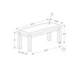 thumbnail image 2 of Monarch Specialties Bench, 42" Rectangular, Wood, Upholstered, Dining Room, Kitchen, Entryway, Brown And Beige, Transitional, 2 of 6