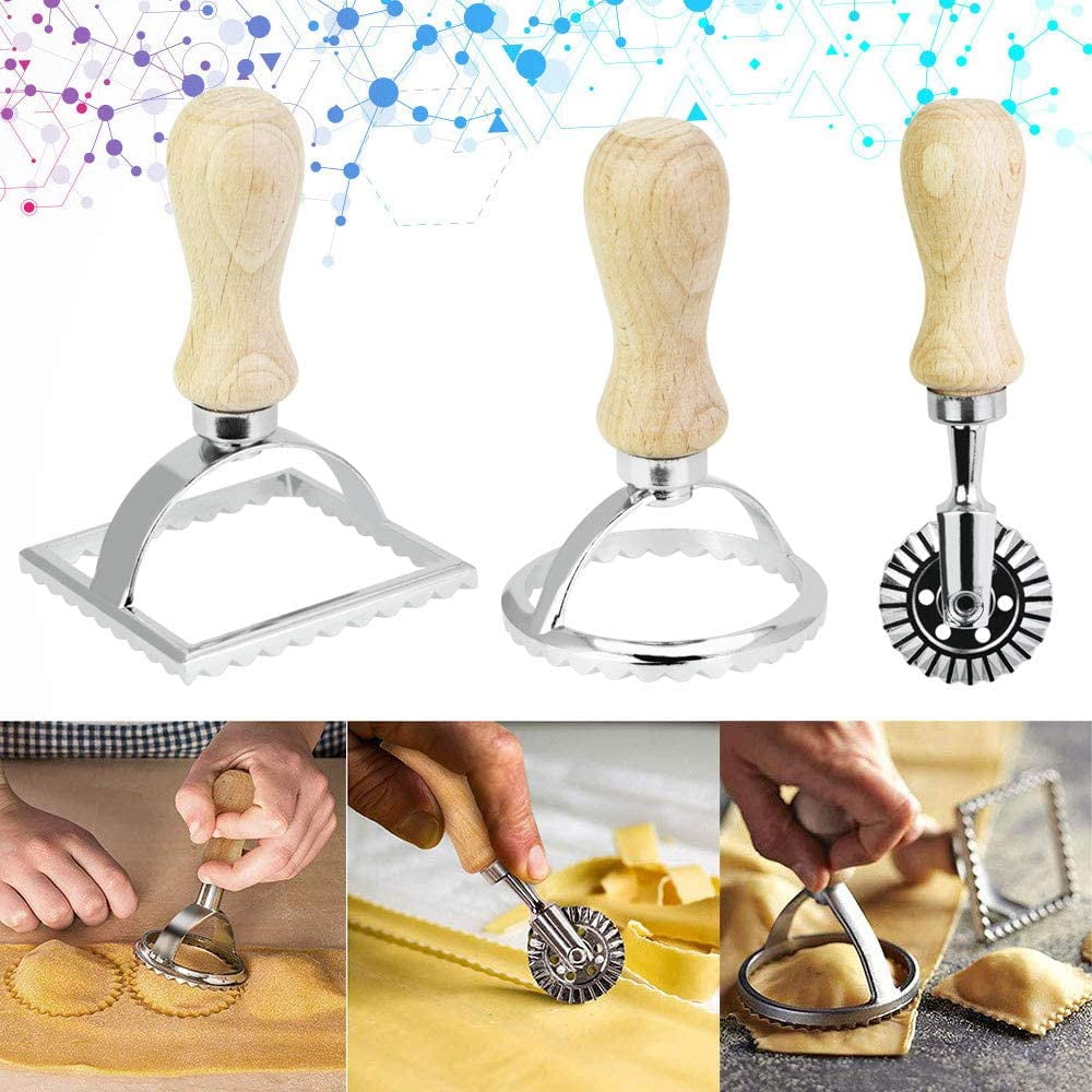 Italian Ravioli Cutter Set Pasta Press Kitchen Attachment Kit Ravioli Maker 