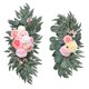 thumbnail image 5 of 2 piezas de flores de arco de boda, hojas , botín de flores de imitación hecho a mano, cartel de bienvenida rústico, decoración para pared, Rosa mayimx Corona colgante de puerta principal, 5 of 9