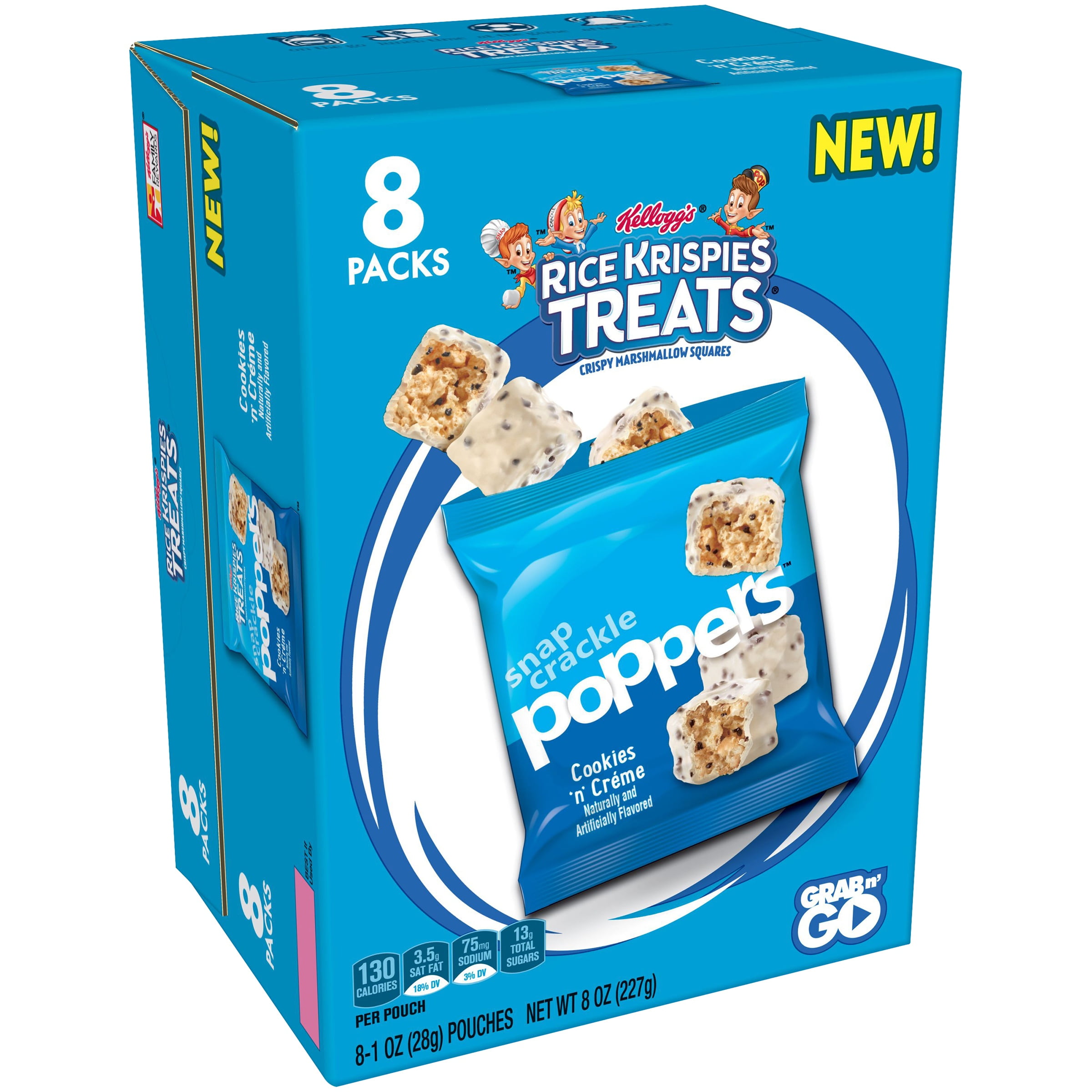 Kellogg's Rice Krispies Treats Poppers Cookies 'N' Creme 8 oz 8 ct