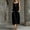 *Black, variant on ClodeEU Women's Sleeveless Peter Pan Collar Contrast Trim Midi Dress, Casual A-Line Sundress with Pockets Black,Women's Plus L