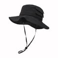 thumbnail image 2 of Bucket-Hats for Men Women with Pocket Sun Protection Wide-Brim Fisherman Hat Unisex Casual Solid Color Breathable Hiking Fishing Cap, 2 of 3
