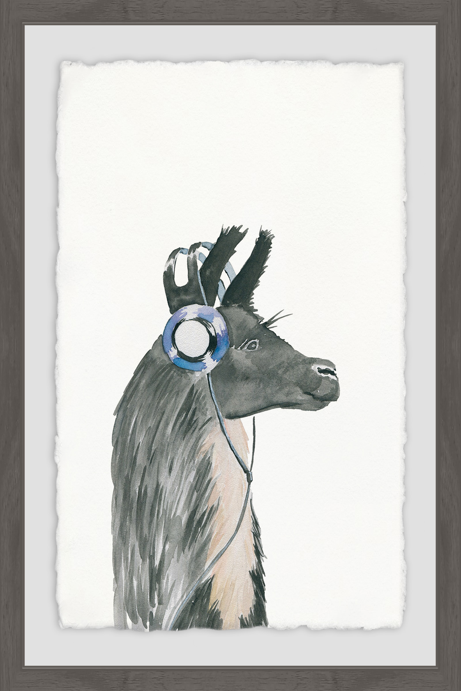 Groovy Llama Framed Painting Print