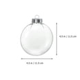 thumbnail image 3 of 6 bolas decorativas transparentes rellenables para Navidad, ideales para proyectos de manualidades y decoración., 3 of 8