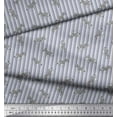 thumbnail image 2 of Soimoi Gray Poly Georgette Fabric Stripe & Wild Animal Print Sewing Fabric BTY 52 Inch Wide, 2 of 3