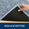 thumbnail image 4 of Wozola Chenille Bathroom Rug, Blue Ultra Soft Absorbent Bath Mat, Non-Slip Machine Washable Shower Floor Rug for Bathroom, Tub & Entryway, 16"x24", 4 of 6