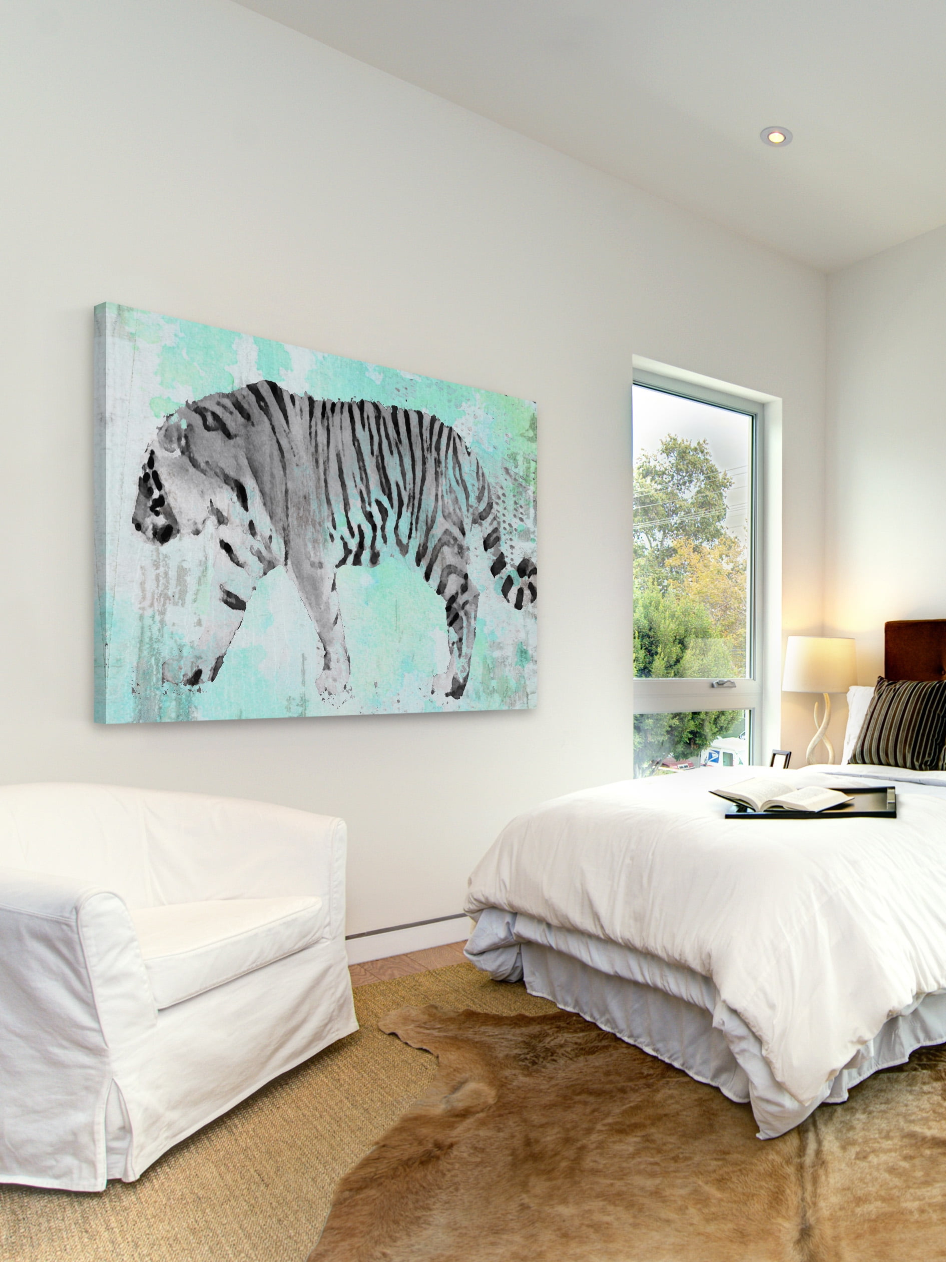 "White Tiger" Painting Print on Wrapped Canvas