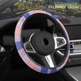 thumbnail image 5 of Leopard Pattern American Flag Men'S And Women'S Steering Wheel Cover, Anti Slip Elastic Breathable Soft Rubber Car Steering Wheel Protective Cover, Universal 15 Inches, Suitable For Cars, Sedans Suv, 5 of 5