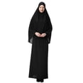thumbnail image 5 of Gamivast Muslim Prayer Dress for Women Full Coverage Hijab & Maxi Skirt Sets Solid Soft Breathable Islamic Abaya Kaftan Ramadan Eid Dubai Robe 2 Piece Sets, 5 of 8