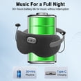 thumbnail image 3 of Sleep Headphones, Sleep Mask with Headphones Bluetooth 5.3 with HD Stereo Speakers for Side Sleepers, Zero Eye Pressure, Adjustable 3D Sleep Eye Mask for Airplane/Travel/Meditation/Nap, 3 of 6