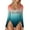 Dark Blue, variant on GHSOHS Women's Square Neck Long Sleeve Bodysuits Double Lined Stretch Thong Jumpsuit Tie Dye Printed Body Suits Going Out Tops