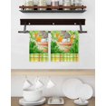 thumbnail image 3 of Easter Bunny Kitchen Dish Towels for Drying Dishes Set of 2, Spring Green Garden Floral Botanical Plaid Waffle Weave Microfiber Hand Tea Bathroom Towels Quick Dry & Absorbent Towel 15.7x23.6, 3 of 7