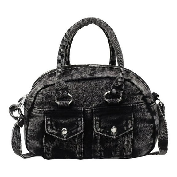 Fashionable Shoulder Bag Jeans Crossbody Purse Wear Large Capacity Shopping Work Handbag Top Handle Bag