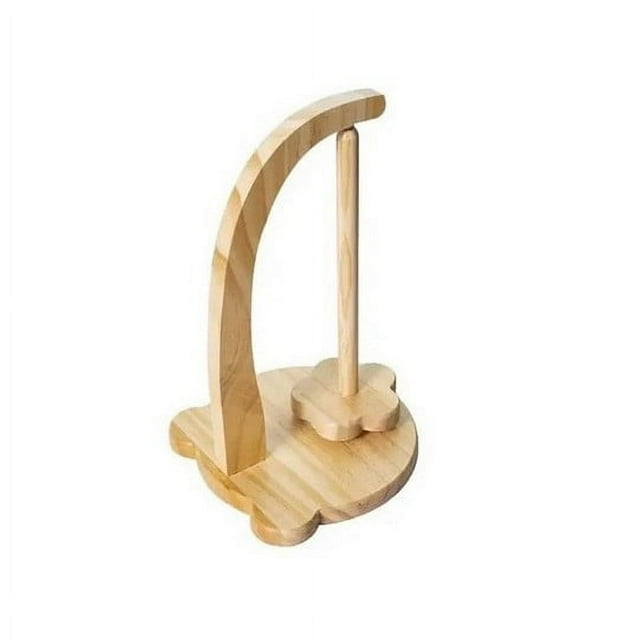 A Hand Knitting Yarn Holder With High-Performance Magnet, Wooden Wool Rack With Rotating Spool For Crafting & Diy Projects