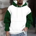 thumbnail image 2 of Atogsazn Men's Fleece Lined Hoodies Oversized Plaid Long Sleeve Hooded Sweatshirt Pullover Sweatshirts Fall 01-Green XXXL Fashion, 2 of 5