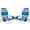 Blue Stripe, variant on SUNSPIRE Aluminum 5-Position Beach Chair Lay Flat for Adult, Backpack Folding Chair with Cooler Bag Cup Phone Holder, Towel Bar Outdoor 2 pack