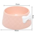 thumbnail image 4 of Cuenco de plástico para mascotas Laklulu de color macarrón, cuenco para gatos y perros (1 unidad, rosa), base del cuenco 18 x 1, boca del cuenco 5 x 8 cm, 4 of 6