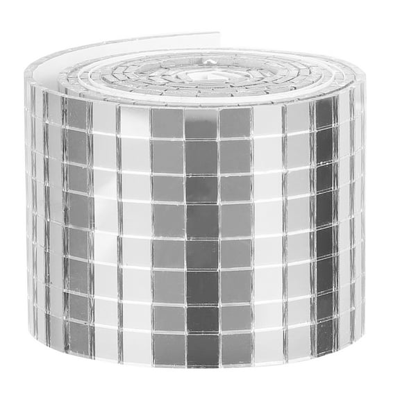FRCOLOR Tile Stickers 1 Roll Self Adhesive Mirror Tiles Square Glass Decorative Tiles Stickers Mirrors Tiles Craft Accessory,39.37"X1.57"X0.04"
