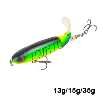 Whopper Plopper 13/15/35g Swimbait Hard Lure VIB Jig Spin Bait Fishing Rotating Tail Topwater Fishing Tackle Sea Spoon For Pike JL-507-4 110mm-15g