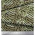 thumbnail image 3 of Soimoi Georgette Viscose Fabric Zig Zag Abstract Print Fabric by Yard 42 Inch Wide, 3 of 3