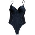 thumbnail image 2 of Joernso Women Bikini Color Block Patchwork One-piece Backless High Waist Bikini for Beach, 2 of 8