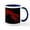 White/Navy Inside, variant on CafePress - Red Wolf On Black Mugs - 11 oz Ceramic Mug - Novelty Coffee Tea Cup