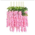 thumbnail image 1 of 12 piezas 3.6 'Seda artificial Wisteria Vine Ratta Colgante Flor Guirnalda Cuerda Fiesta en casa Boda Decoración Rosa Sailing  Electrónica, 1 of 5