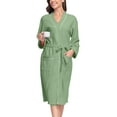 thumbnail image 6 of Plus Size Robe for Women Fluffy Loungewear Oversized Hooded Women's Robes Bath Womens Bathrobe Green, 6 of 7